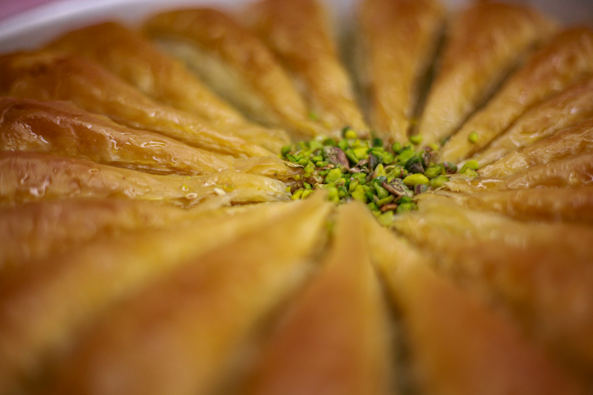 Havuç dilimi baklava yakın çekim